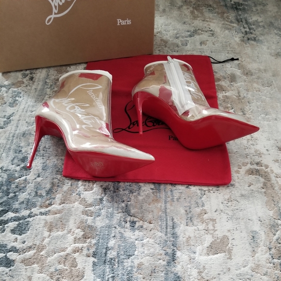 NEW Christian Louboutin So Kate Logo PVC Bootie - Picture 2 of 8